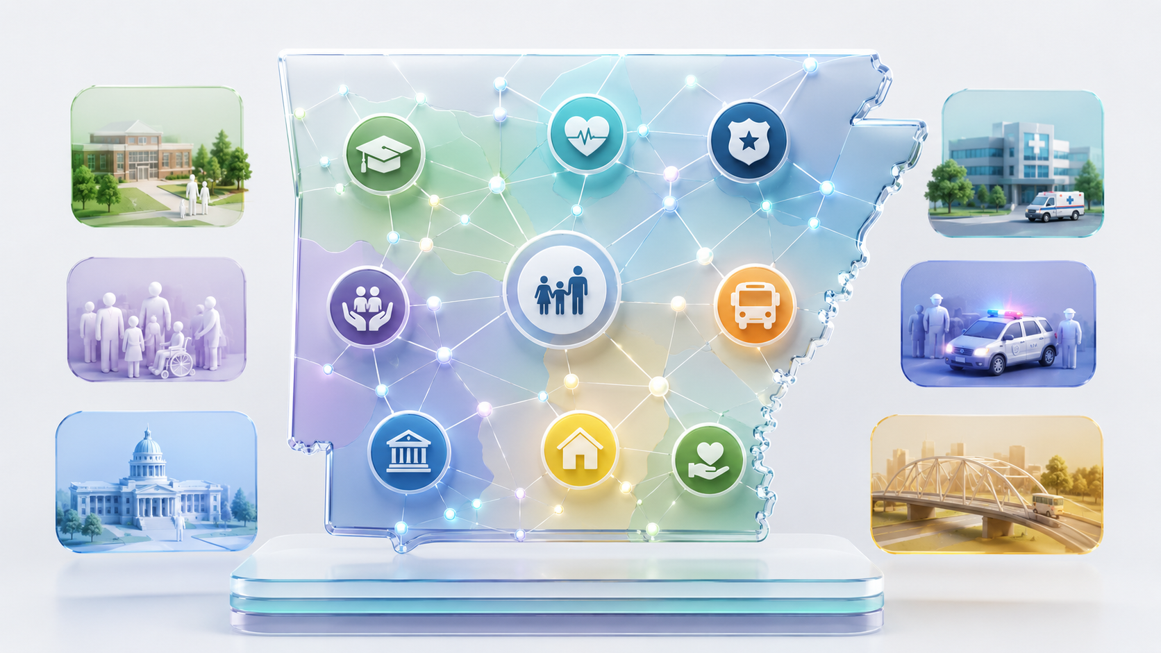Illustrated Arkansas service network