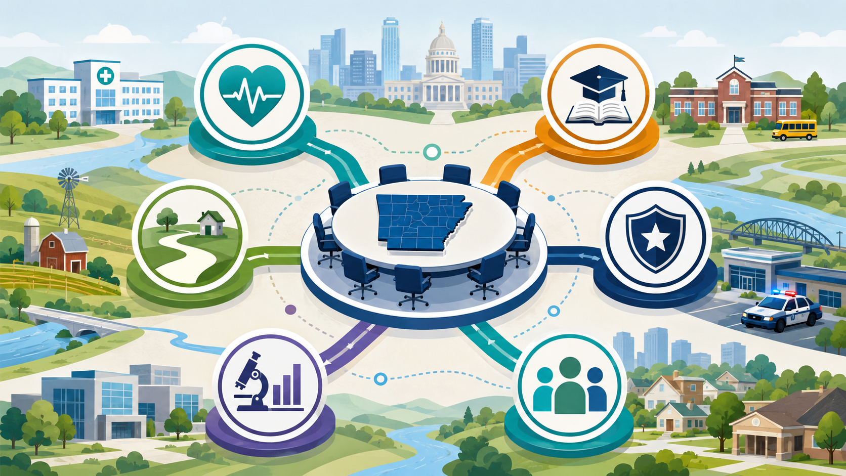 Illustrated public coordination map